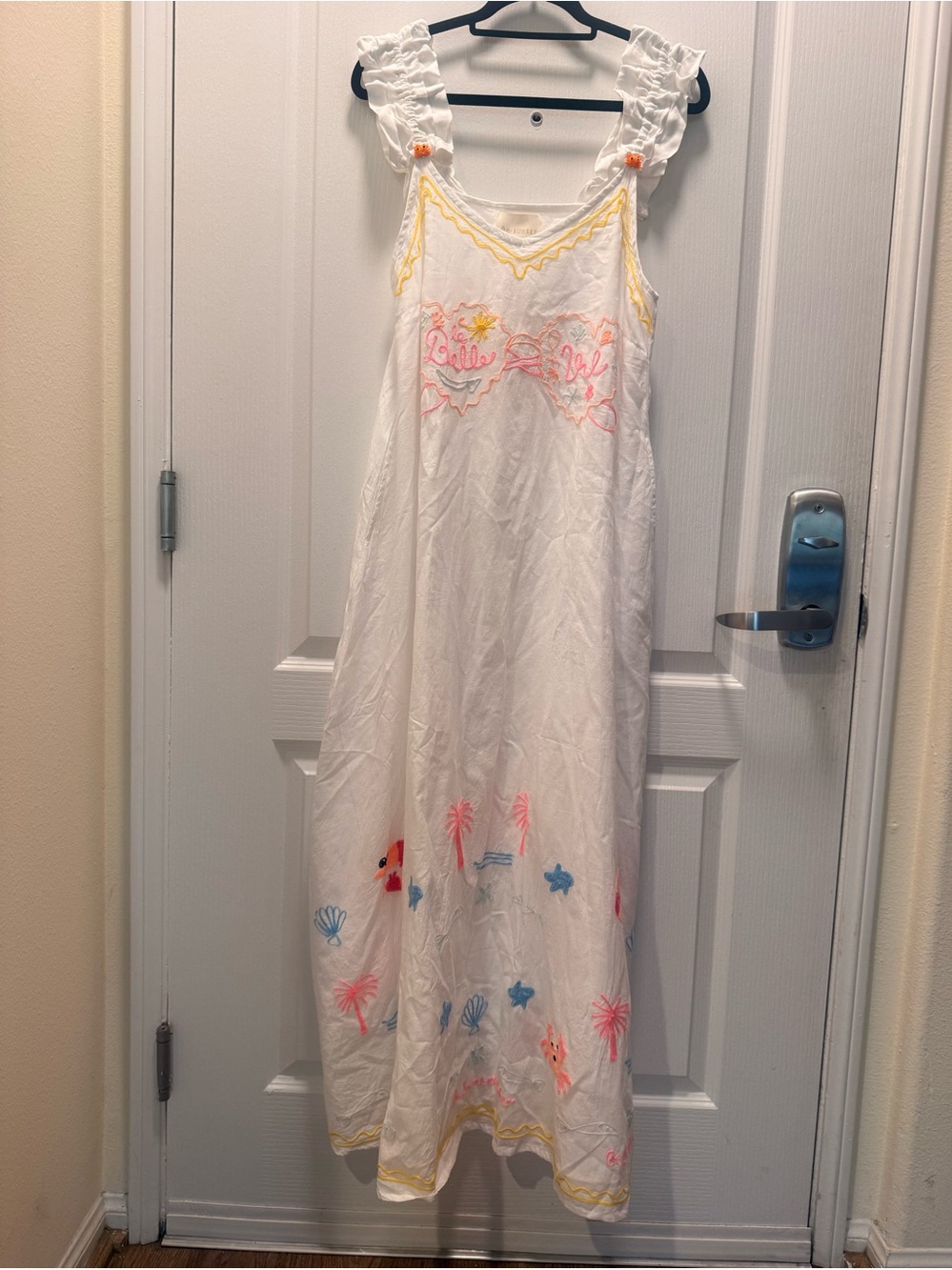 Be Sunset Sumerlight Embroidered Slip DRESS - Maxi dress  in White Size S/M NWT - Picture 2 of 6